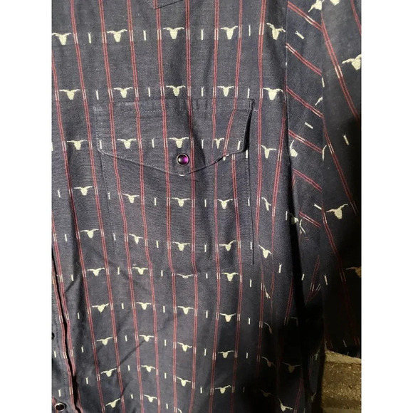 Roper snap button short sleeve western shirt XL - Picture 5 of 8
